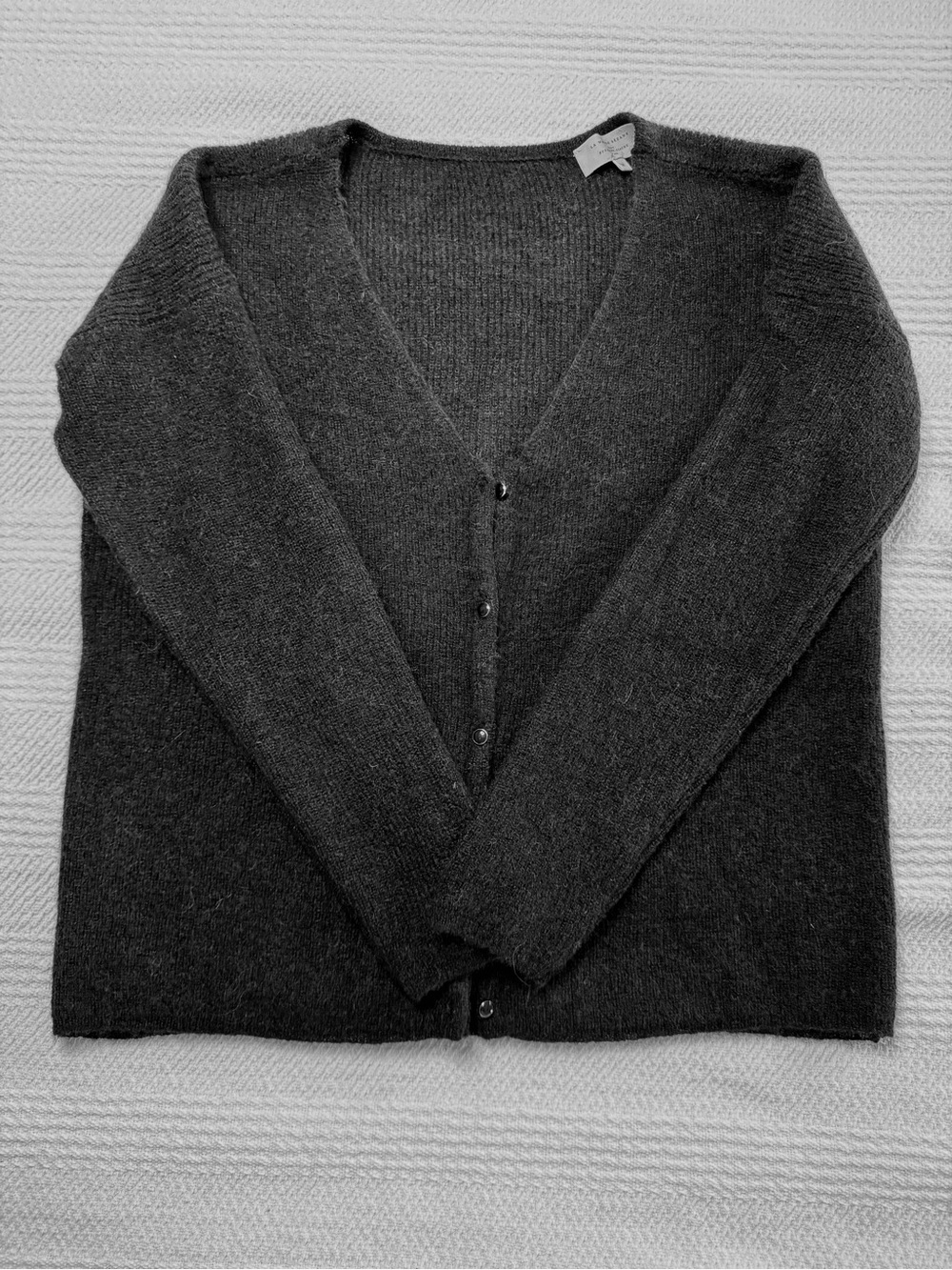 Sézane Barry Cardigan Black Reversible V-Neck Sweater Size M - Picture 5 of 11